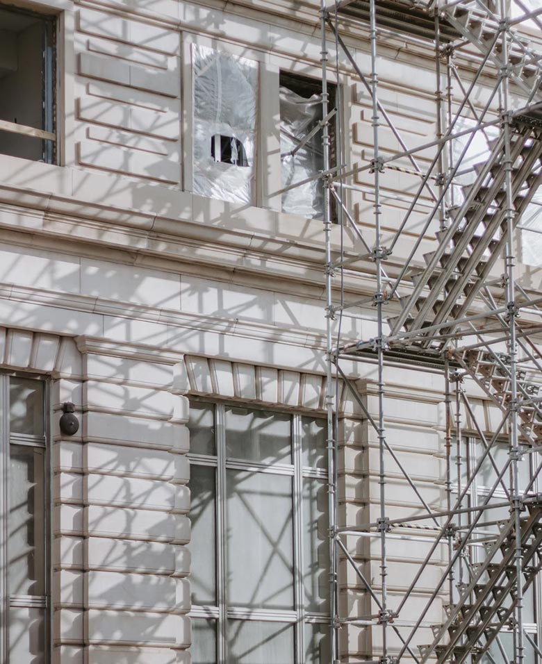 muro en construcción
